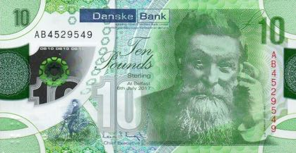 P214 Northern Ireland 10 Pounds Year 2019 (Danske Bank)